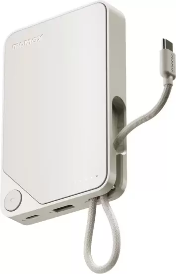 Momax 1-Power X Built-in USB-C IP152 10000mAh (белый)
