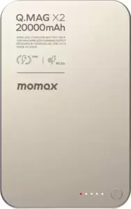 Портативное зарядное устройство Momax Q.Mag X2 Magnetic IP133 20000mAh (титановый) фото