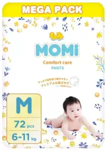 Подгузники детские Momi Comfort Care Mega pack M 6-11 кг (72 шт) фото