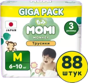 Подгузники-трусики детские Momi Standard Giga pack M 6-10кг (88шт) фото