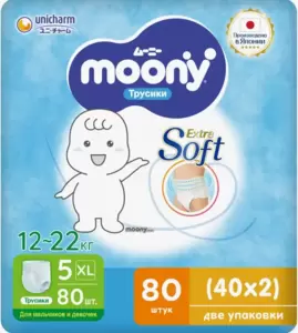 Подгузники детские Moony Megabox XL 12-22 кг (80 шт)