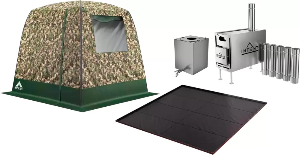 MORZH 1 окно с полом, печью и баком для воды (камуфляж)