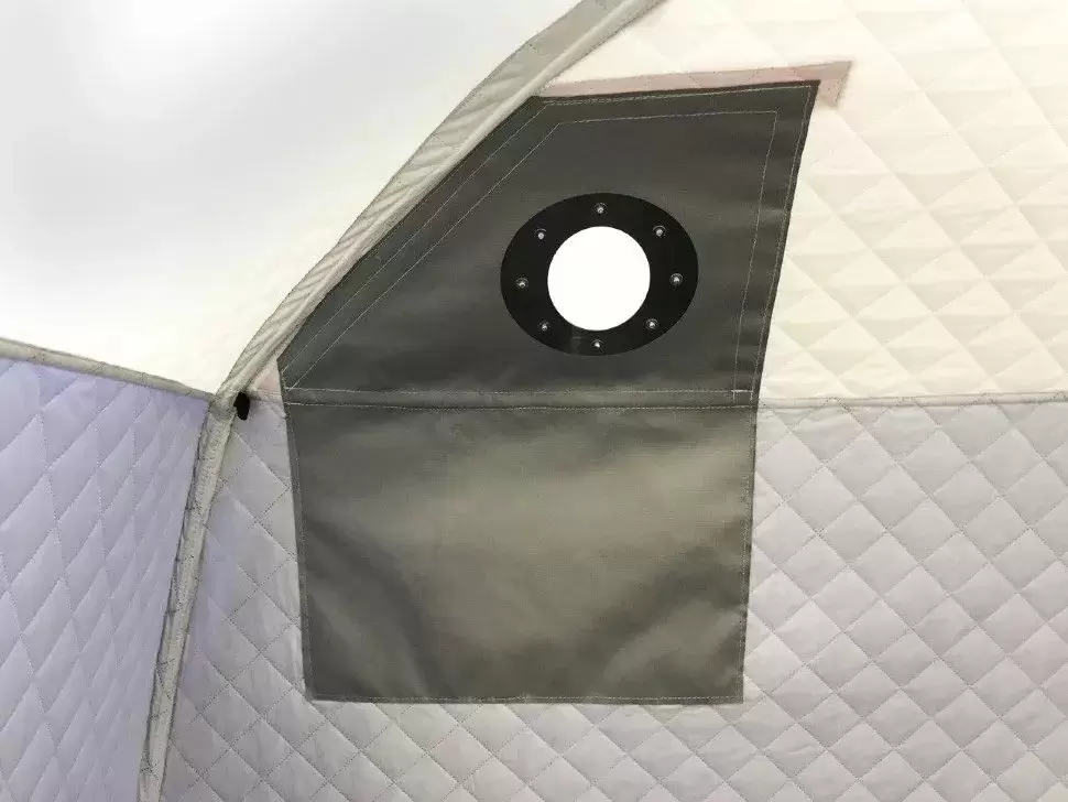 Палатка-баня MORZH 1 окно с полом, печью и баком для воды (камуфляж) фото