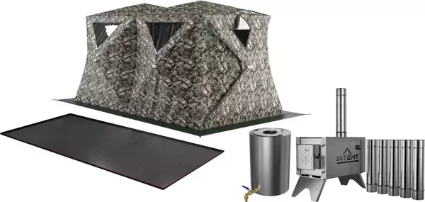 MORZH Куб дубль с полом, печью и баком для воды (камуфляж)