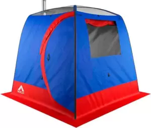 Палатка-баня MORZH Sky Lux 1 окно (синий/красный) фото