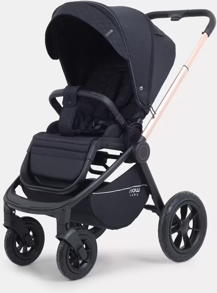 Детская универсальная коляска MOWbaby Zoom air 3 в 1 / MB087 (Gold Black) фото