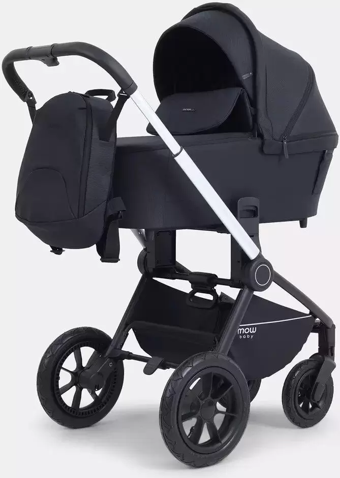 Универсальная коляска MOWbaby Zoom air RA086 2 в 1 (silver black) фото