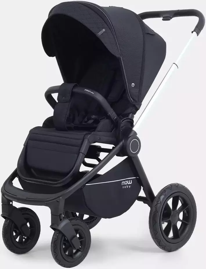 Универсальная коляска MOWbaby Zoom air RA086 2 в 1 (silver black) фото