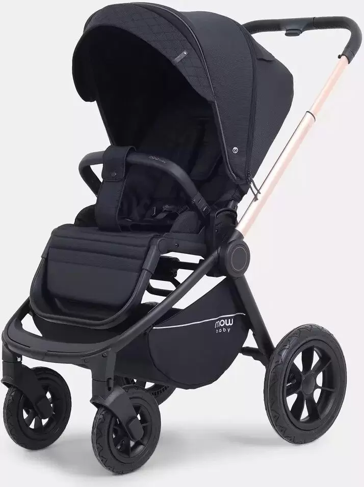 Универсальная коляска MOWbaby Zoom air RA087 3 в 1 (gold black) фото