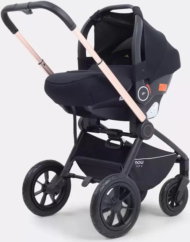 Универсальная коляска MOWbaby Zoom air RA087 3 в 1 (gold black) фото