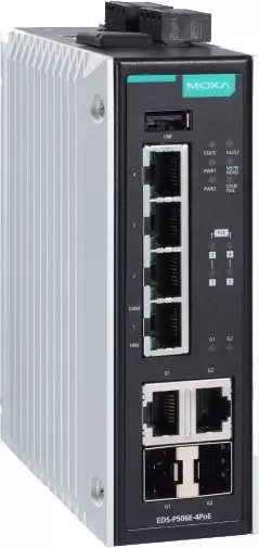 Moxa EDS-P506E-4PoE-2GTXSFP-T