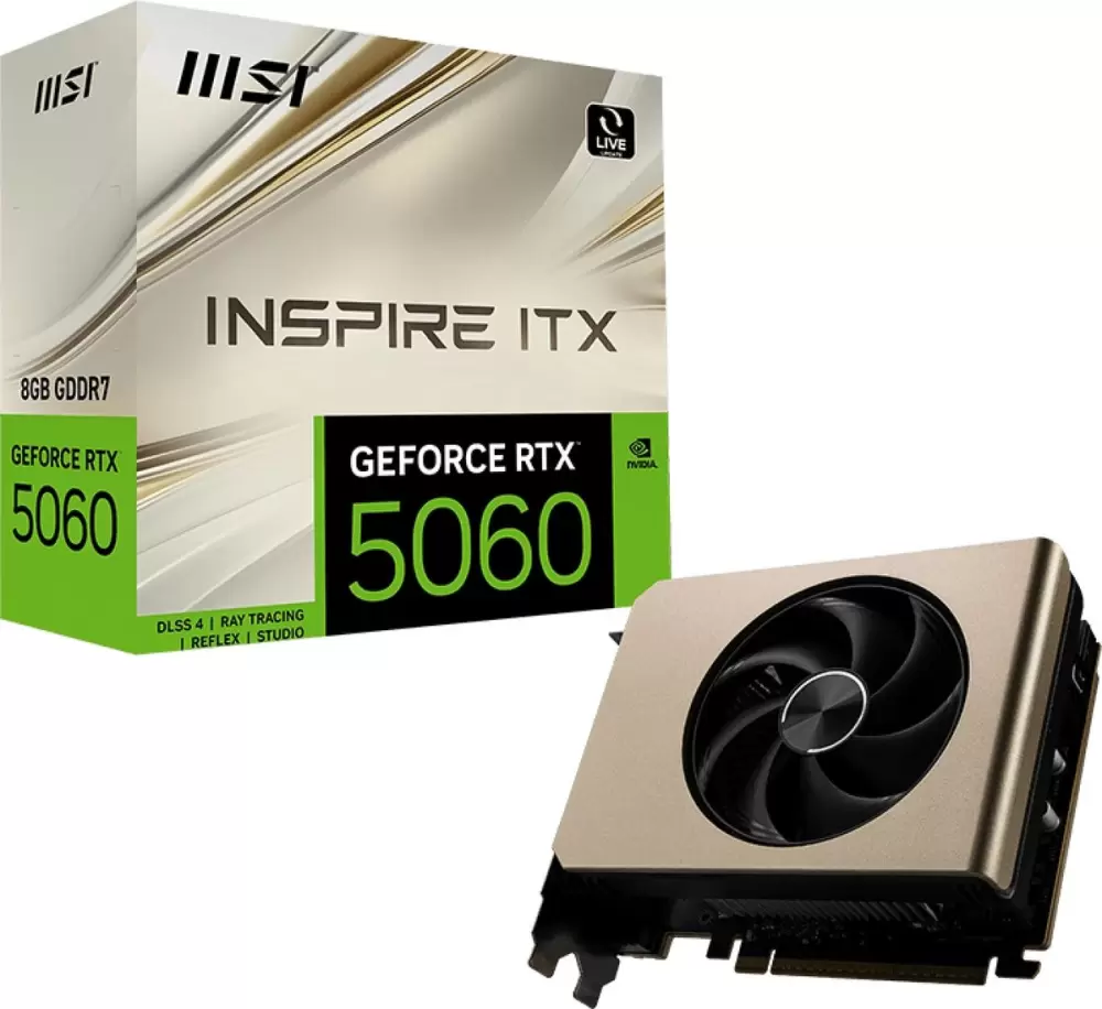 Видеокарта MSI GeForce RTX 5060 8G Inspire ITX OC фото