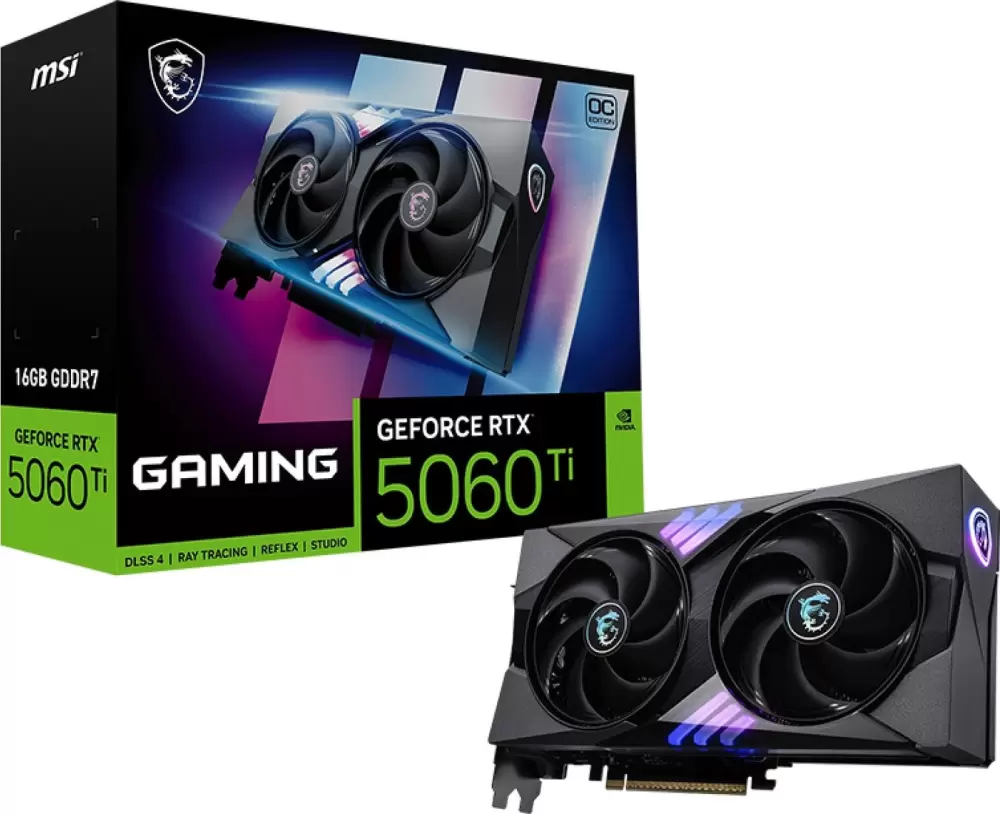 Видеокарта MSI GeForce RTX 5060 Ti 16G Gaming  фото