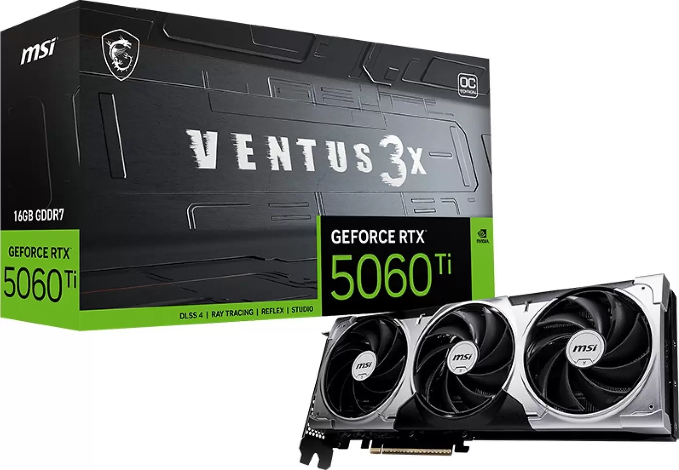 Видеокарта MSI GeForce RTX 5060 Ti 16G Ventus 3X  фото