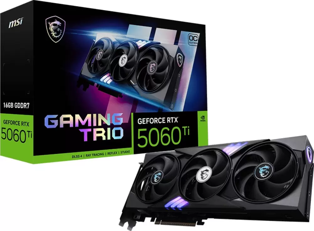 Видеокарта MSI GeForce RTX 5060 Ti 8G Gaming Trio фото