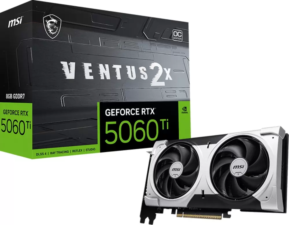 Видеокарта MSI GeForce RTX 5060 Ti 8G Ventus 2X Plus фото