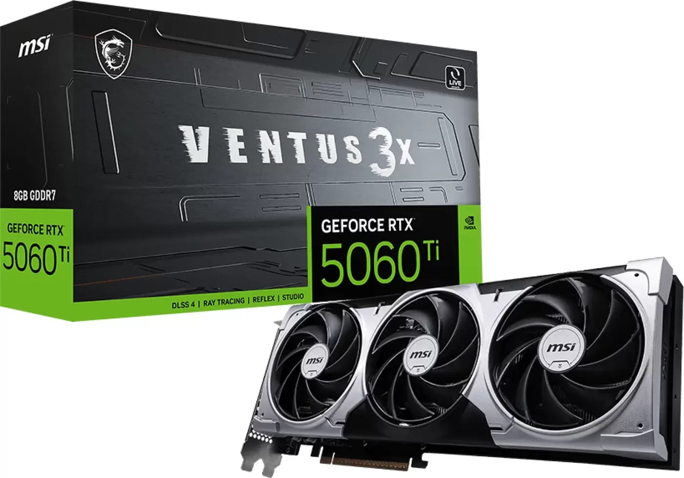 Видеокарта MSI GeForce RTX 5060 Ti 8G Ventus 3X фото