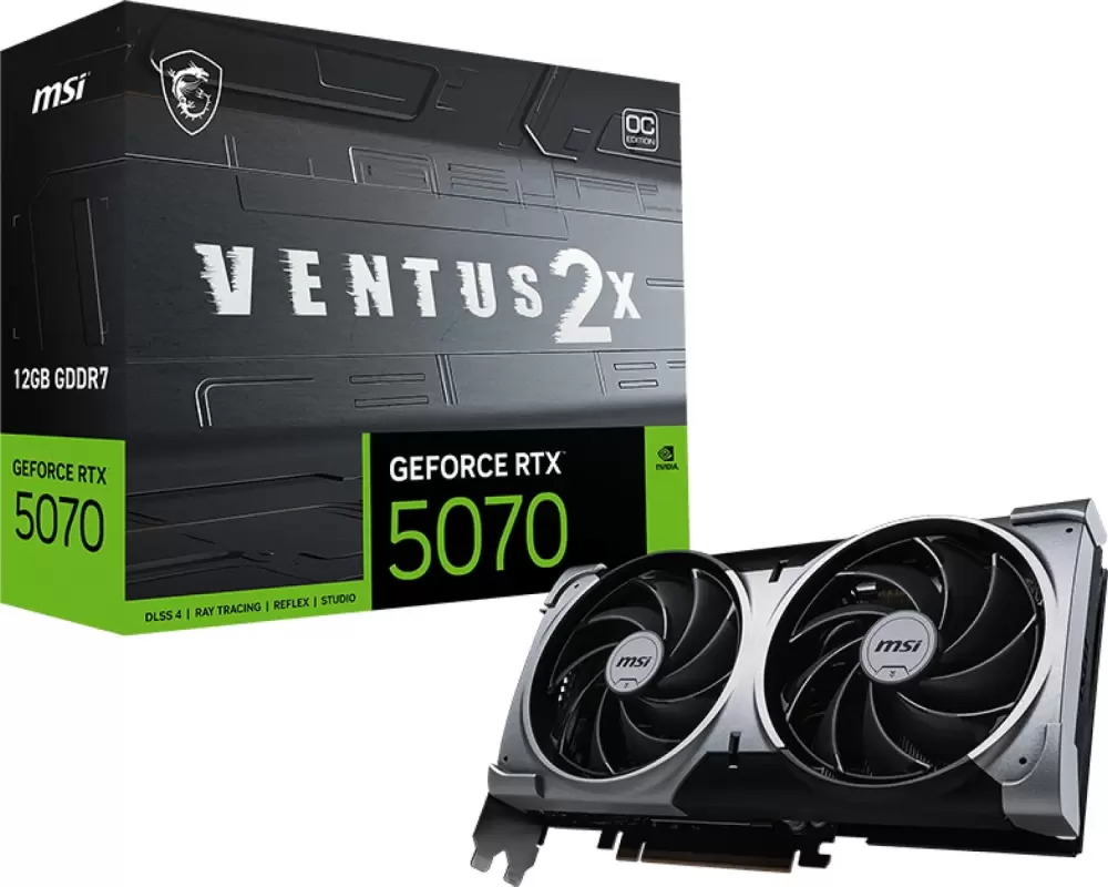 Видеокарта MSI GeForce RTX 5070 12G Ventus 2X фото