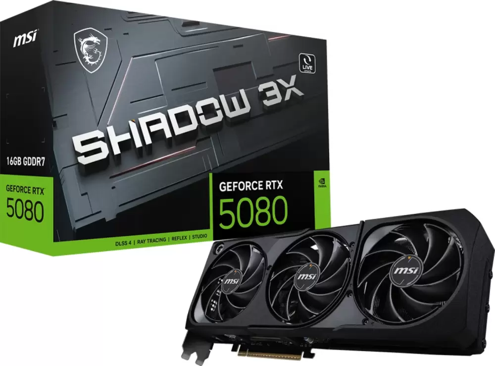 Видеокарта MSI GeForce RTX 5080 16G Shadow 3X фото