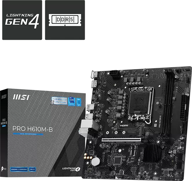 Материнская плата MSI PRO H610M-B  фото