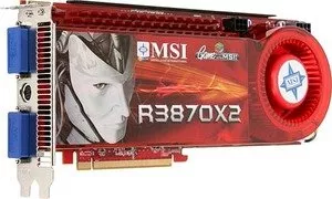 Видеокарта MSI R3870X2-T2D1G-OC Radeon HD3870 X2 1024Mb 256bit фото