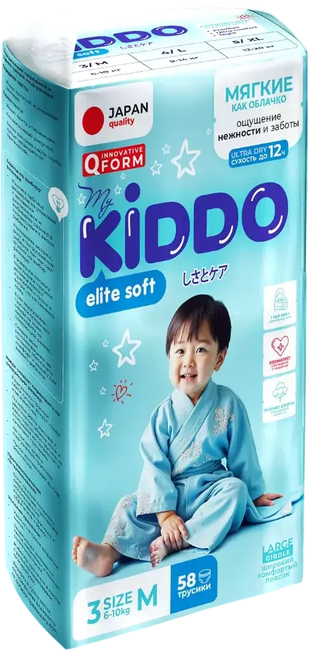 MyKiddo Elite Soft M 6-10 кг (58 шт)