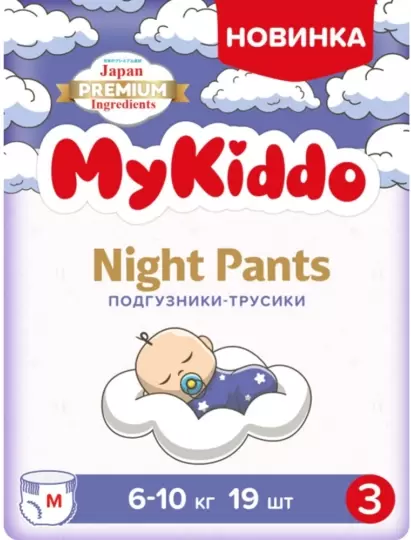 MyKiddo Night M 6-10 кг (19 шт)