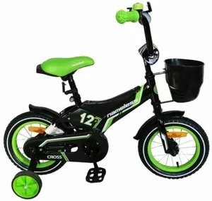 Детский велосипед Nameless Cross 14 (черно-зеленый) фото