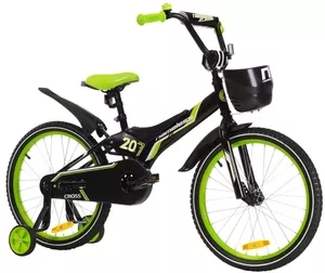Детский велосипед Nameless Cross 20 (черный/зеленый) фото