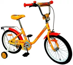 Детский велосипед Nameless Play 16 (желтый/оранжевый, 2020) фото