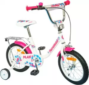 Детский велосипед Nameless Play 18 (белый/фиолетовый, 2020) фото