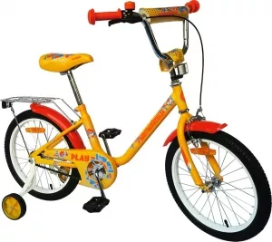 Детский велосипед Nameless Play 18 (желтый/оранжевый, 2020) фото