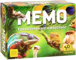 Настольная игра Нескучные игры Мемо - Удивительные животные фото