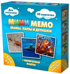 Настольная игра Нескучные игры Мемо Ми-Ми-Мемо Морские животные 8053 фото