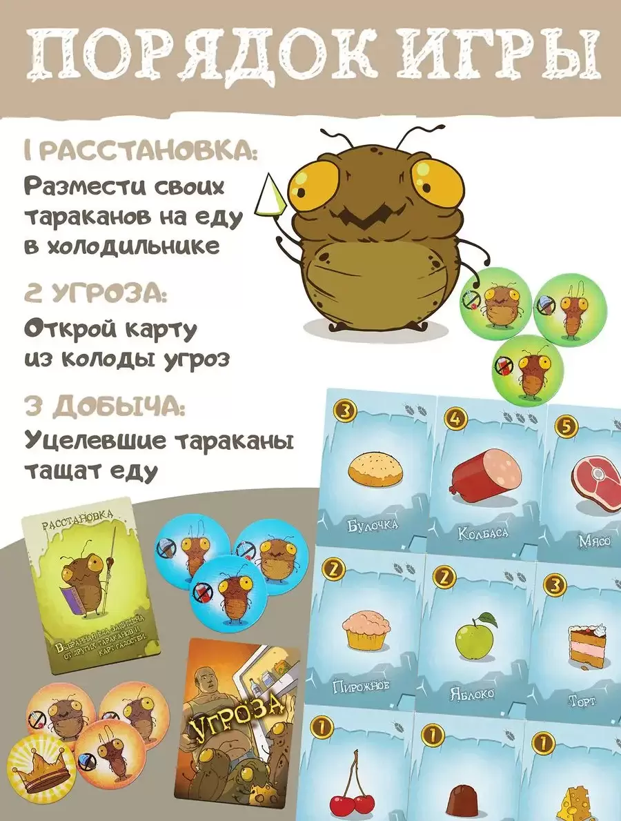 Настольная игра Нескучные игры Тараканы в холодильнике фото 3