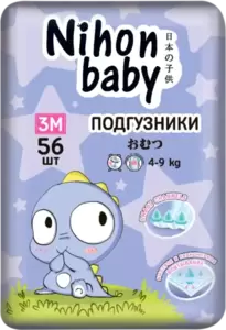 Подгузники детские Nihon Baby Midi 3M 4-9кг (56 шт) фото