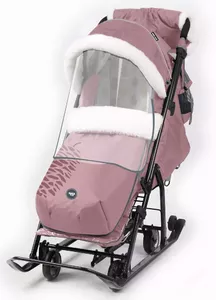 Санки-коляска Ника Детям 7-5K / НД7-5K/2 (розовый с шишкой) фото