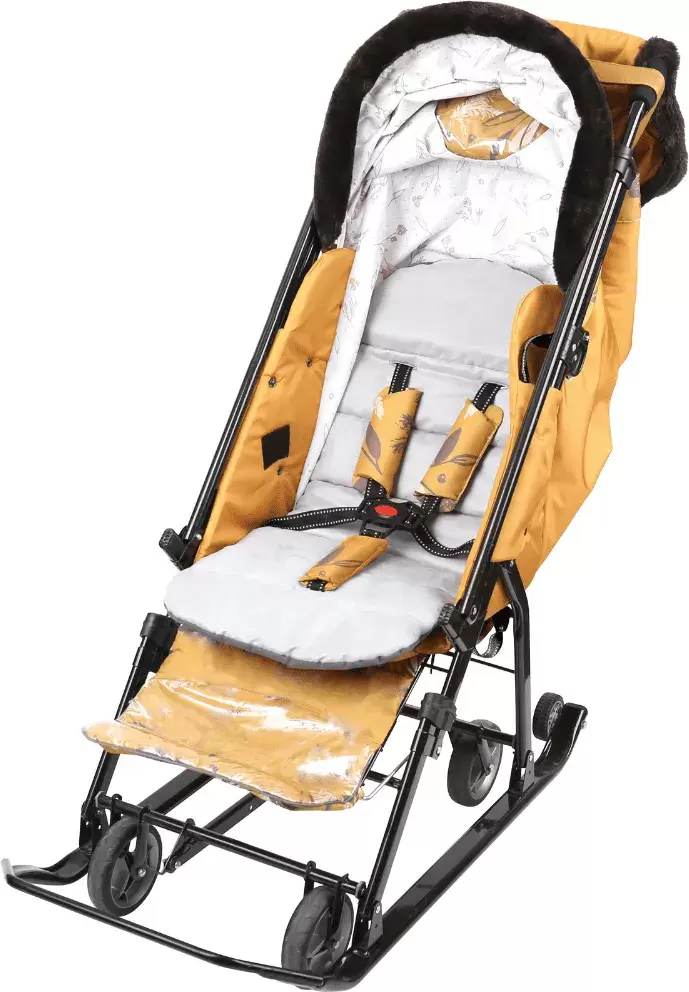 Санки-коляска Ника Детям 7-5Н / НД7-5Н/Г (горчичный) фото