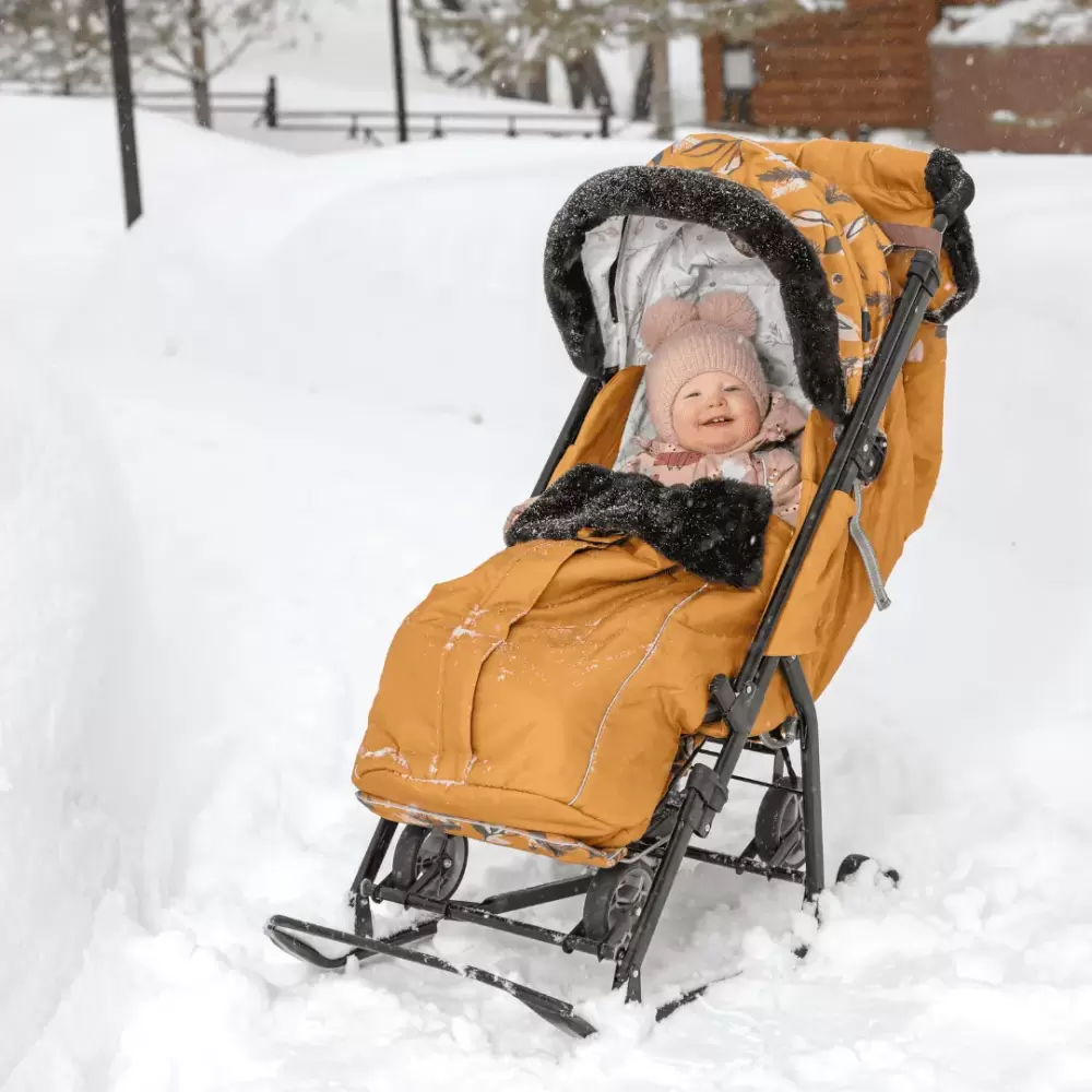 Санки-коляска Ника Детям 7-5Н / НД7-5Н/Г (горчичный) фото