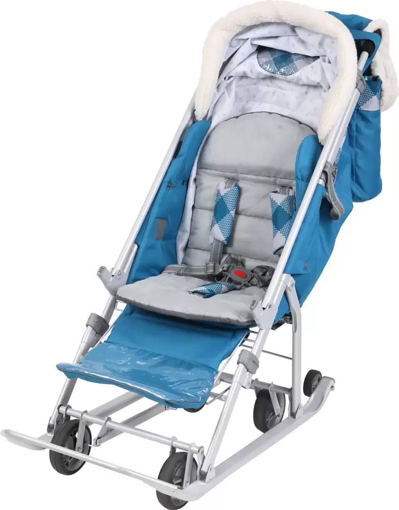 Санки-коляска Ника Детям 7-5Н / НД7-5Н/К (капри в клетку) фото