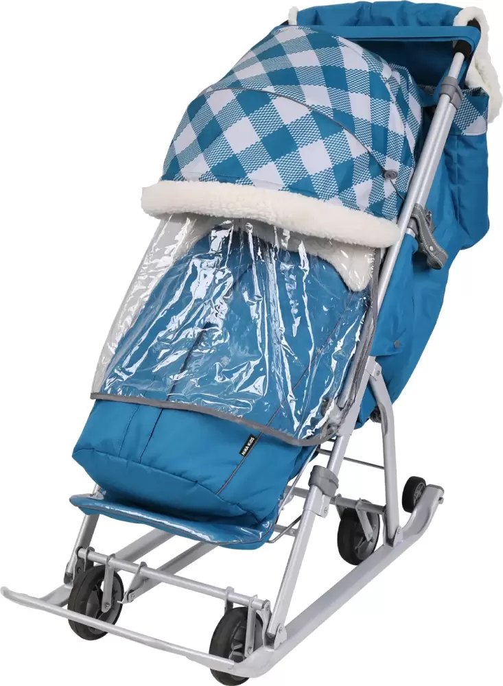 Санки-коляска Ника Детям 7-5Н / НД7-5Н/К (капри в клетку) фото