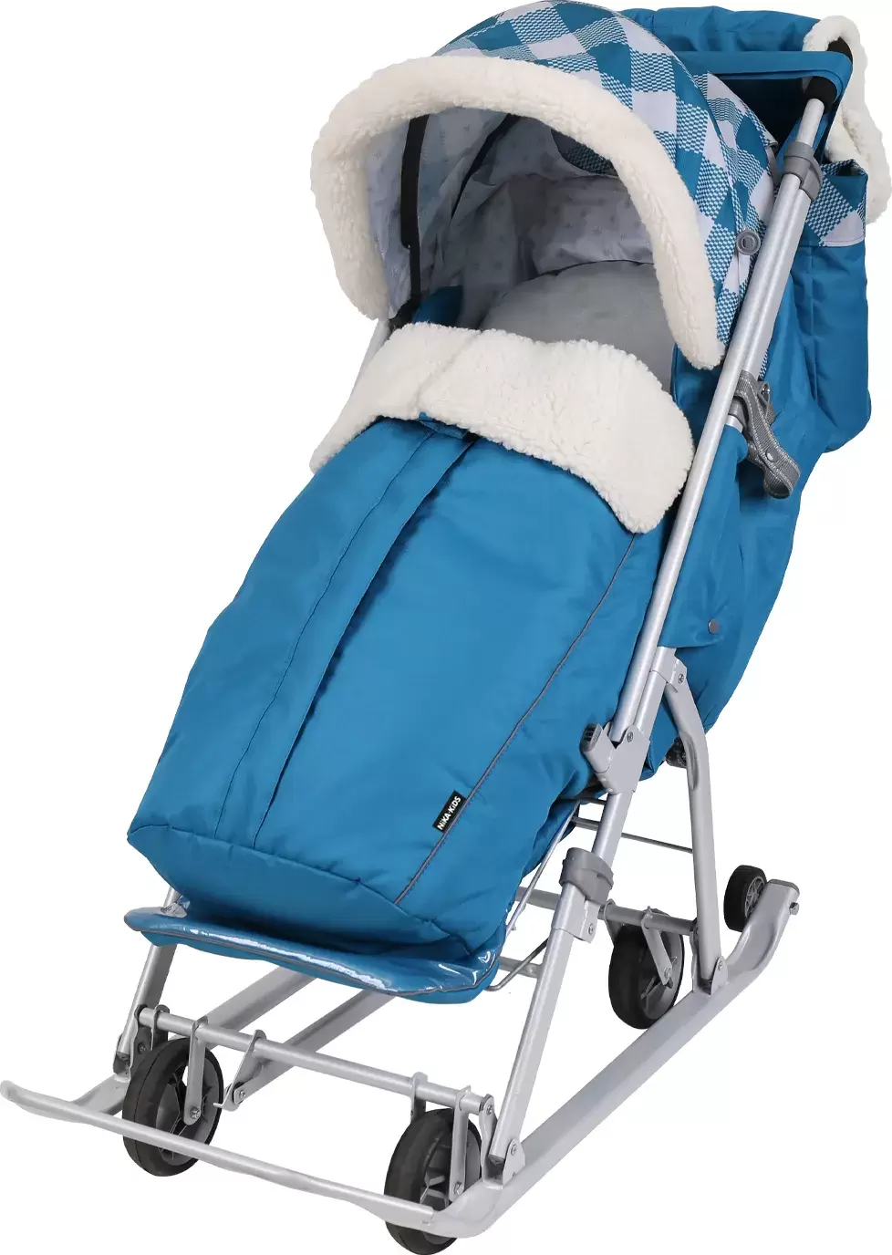 Санки-коляска Ника Детям 7-5Н / НД7-5Н/К (капри в клетку) фото