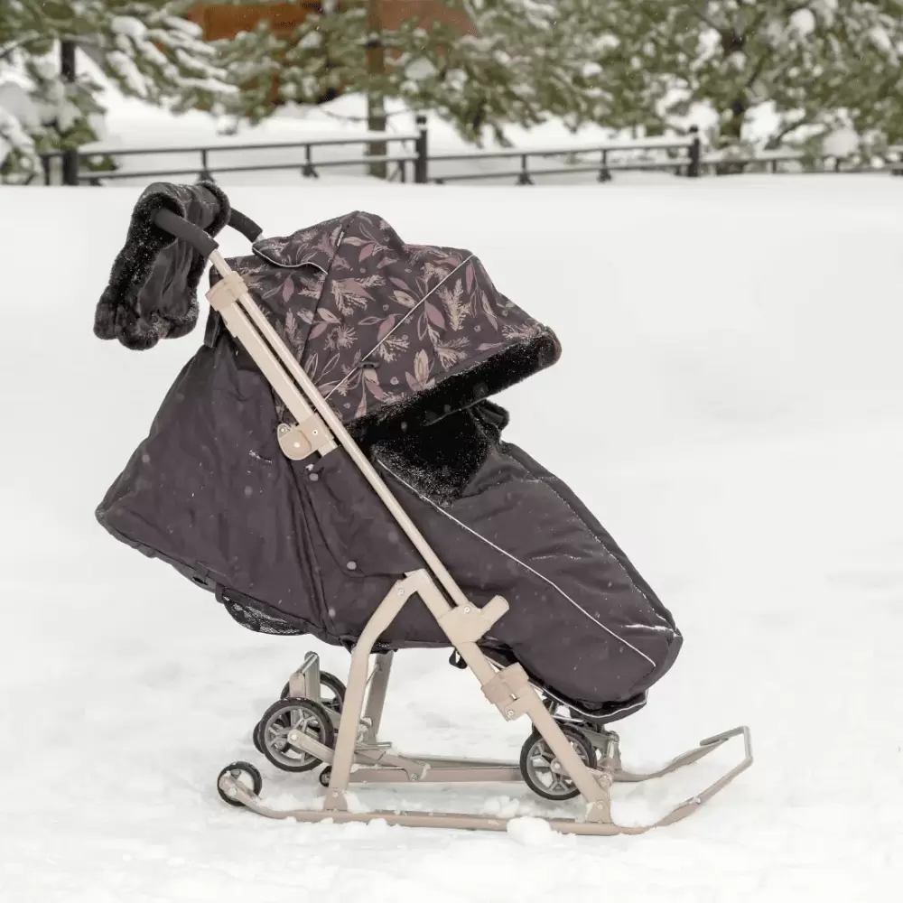 Санки-коляска Ника Детям 7-5Н / НД7-5Н/Ш (шоколадный) фото