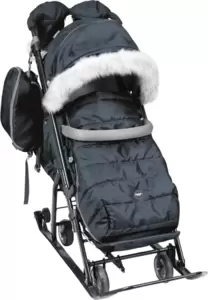 Санки-коляска Ника Детям 7-5SК (графитовый) фото