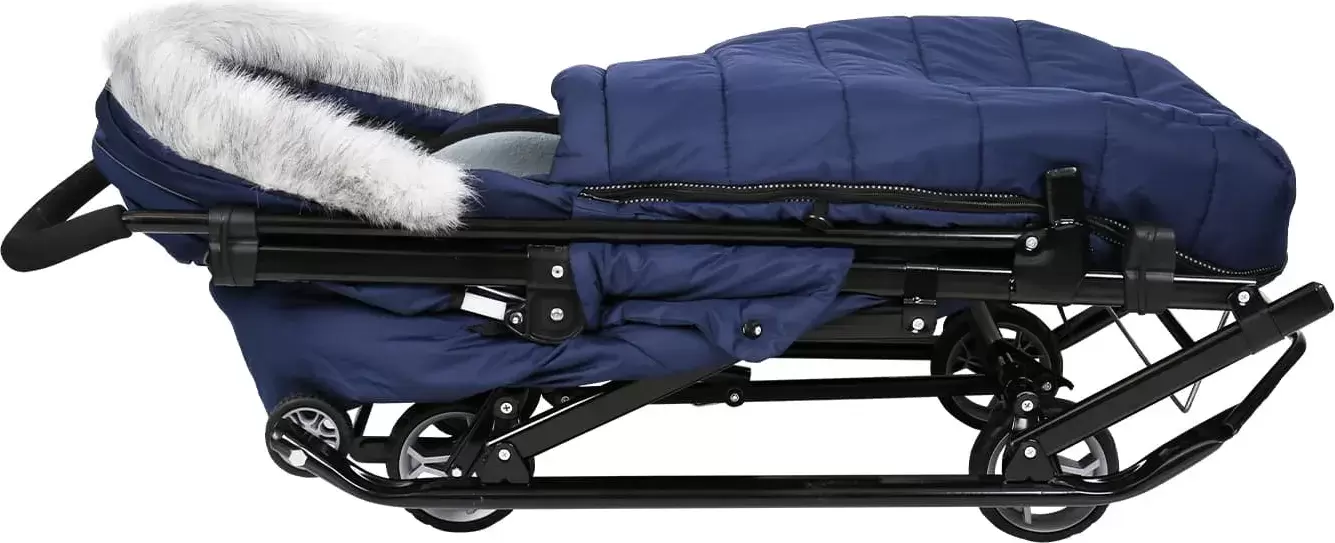 Санки-коляска Ника Детям 7-5SК (темно-синий) фото