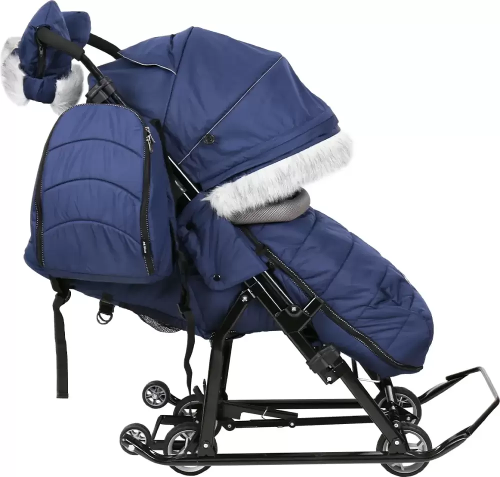 Санки-коляска Ника Детям 7-5SК (темно-синий) фото