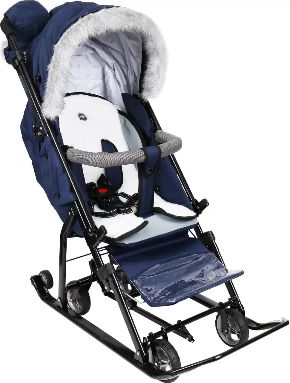 Санки-коляска Ника Детям 7-5SК (темно-синий) фото