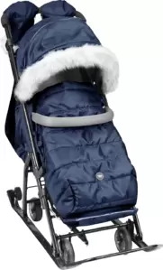 Санки-коляска Ника Детям 7-5SК (темно-синий) фото