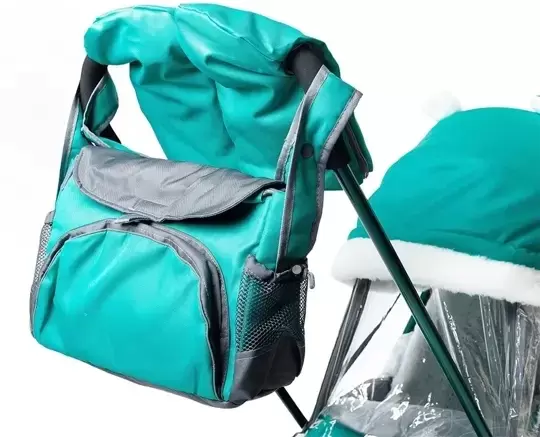 Санки-коляска Ника Наши Детки 5-1 с лисичкой изумрудный НДТ5-1/4 фото