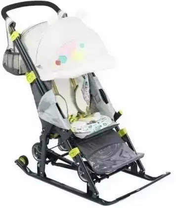 Cанки-коляска Ника Наши детки 5-1 с медвежонком бежевый НДТ5-1/5 фото